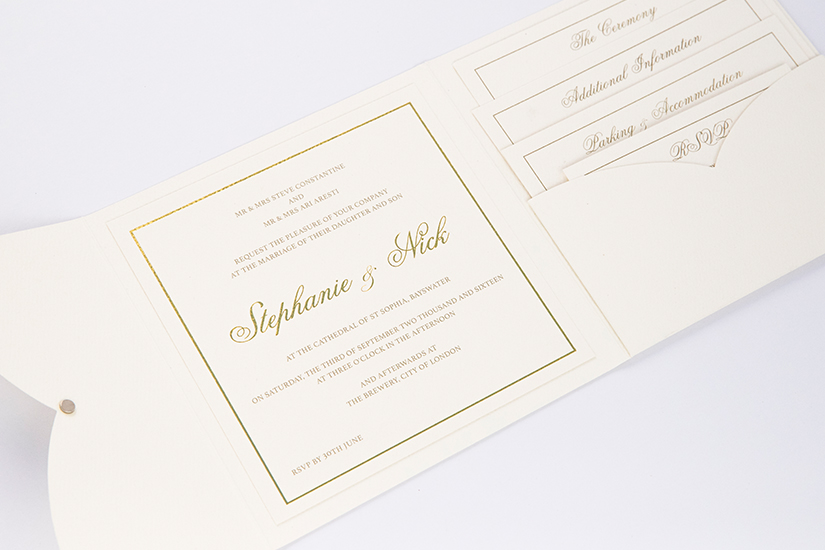 luxury bespoke gold invitations