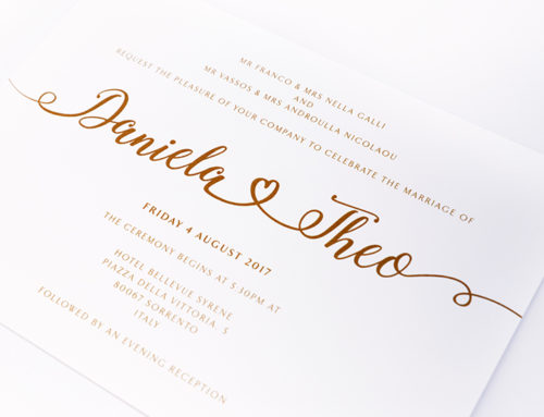 Calligraphy and Thermography Invites