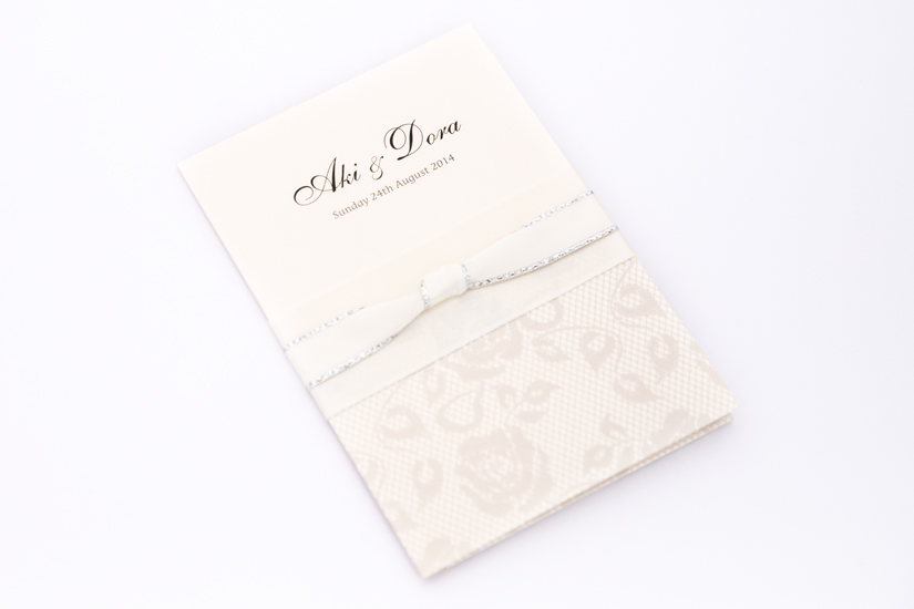 Ribbon and Lace Design Invitations