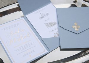 blue steel pocket invitation