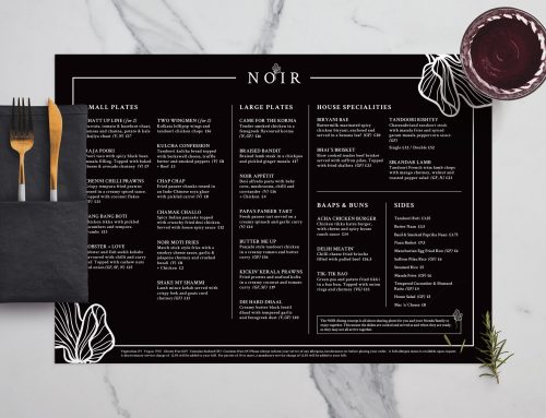 Noir Restaurant Menus